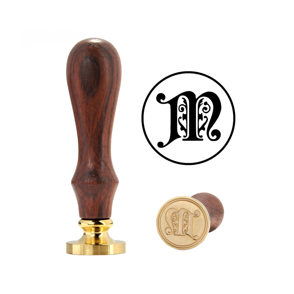 Hand wax stamp (seal) – Decorative letter M