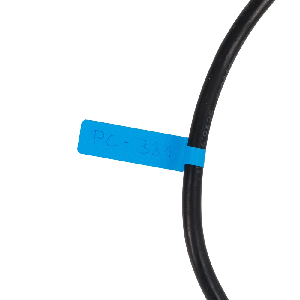 Labels for marking and labeling wires and cables blue
