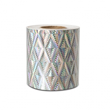 Hologram self-adhesive tape 100 mm, motive rhombus silver