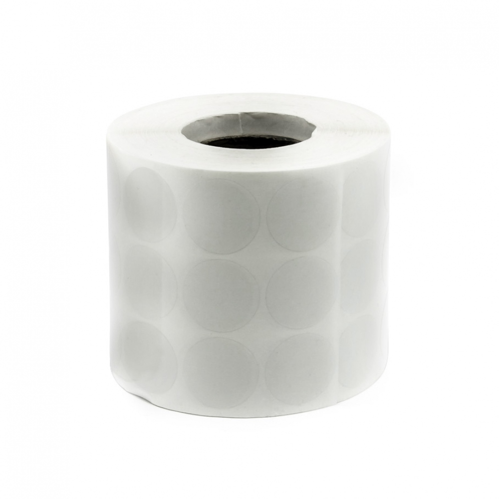 Transparent self-adhesive round stickers - box seals (stickers) 25 mm