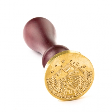 Hand wax stamp (seal) – Mountain range with an inscription