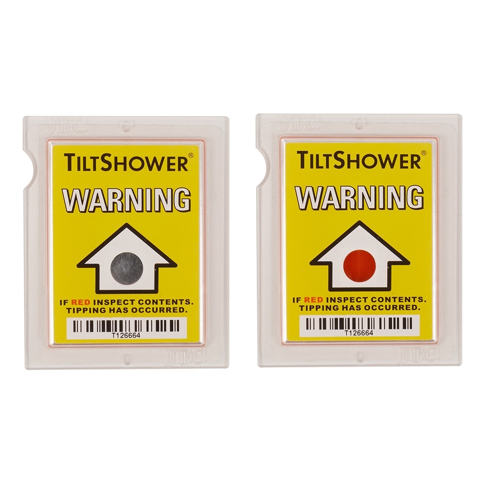 Self-adhesive bale tilt indicator