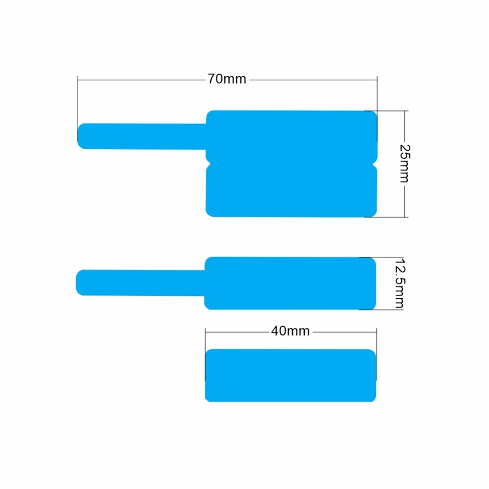 Labels for marking and labeling wires and cables blue