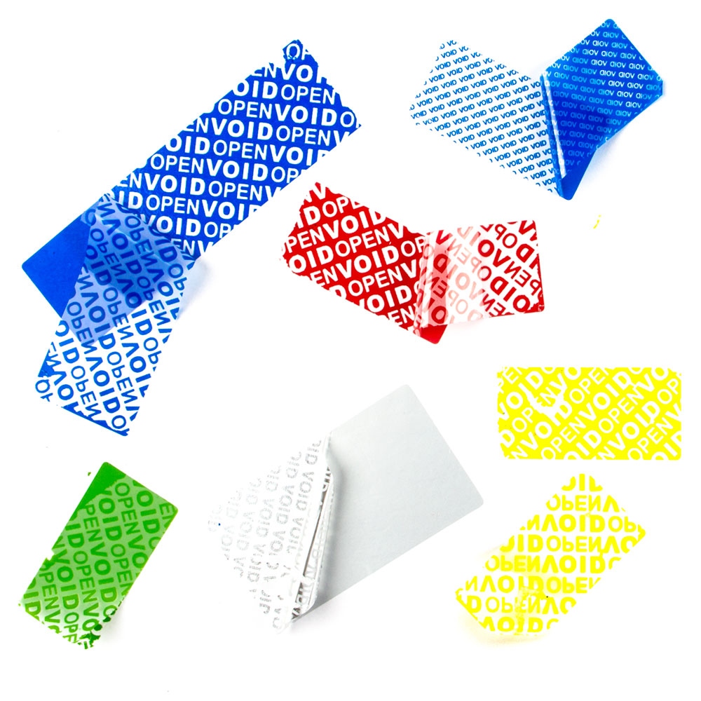 Residual security sticker, white, 50 x 20 mm