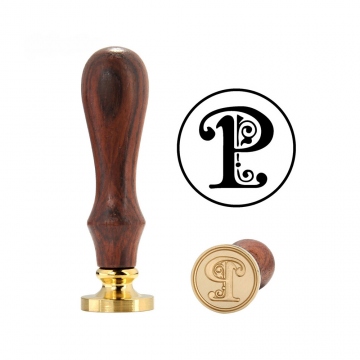 Hand wax stamp (seal) – Decorative letter P