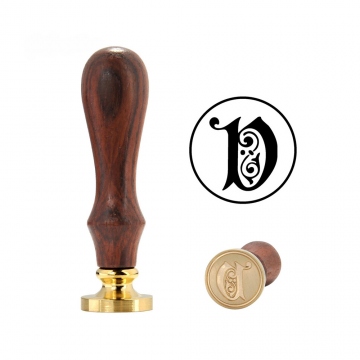 Hand wax stamp (seal) – Decorative letter V