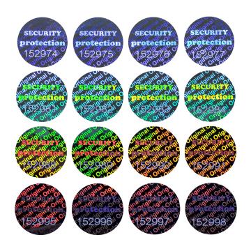 Large circular numbered holographic seal „Original“