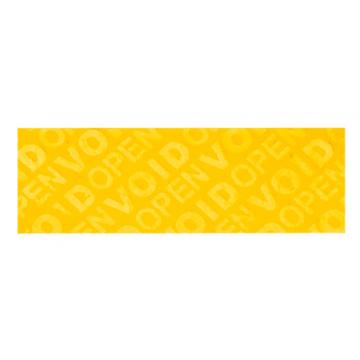 Non-residual tamper evident VOID OPEN adhesive tape 20mmx50m, yellow