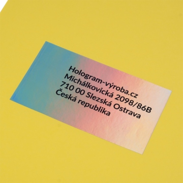 Self-adhesive holographic film A4 for printing and sticker creation