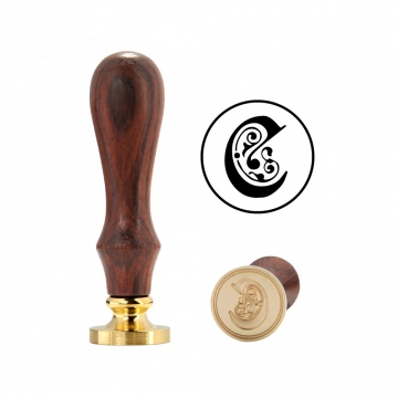 Hand wax stamp (seal) – Decorative letter C
