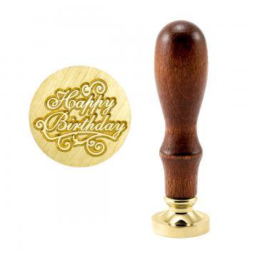 Brass wax stamp - Happy Birthday