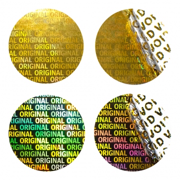 Hologram security VOID sticker Original - golden 30 mm