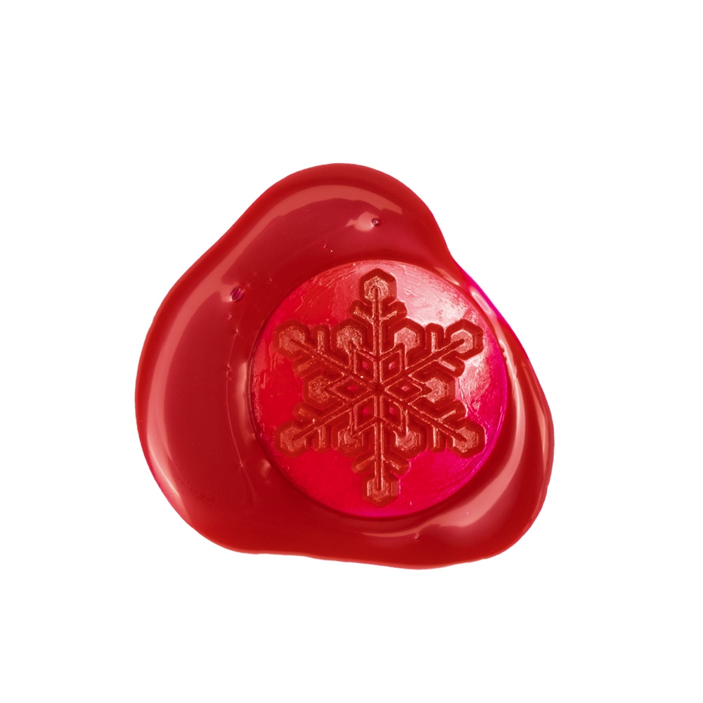Hand wax stamp (seal) – Christmas motif Snowflake II