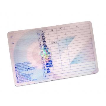 Original transparent hologram sticker, motive of a globe, 20 mm