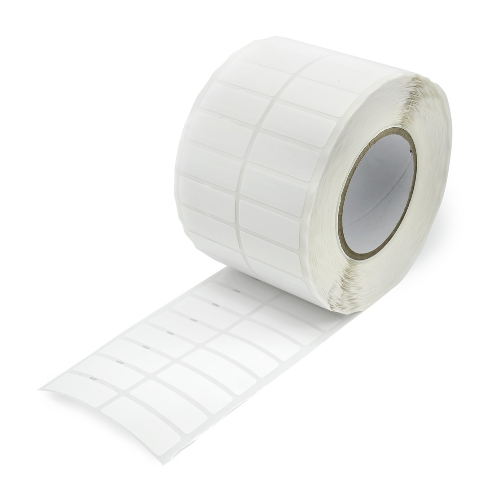 Rectangular security polystyrene (EPS) sealing stickers 45x17mm