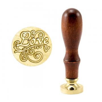 Brass wax stamp - Love