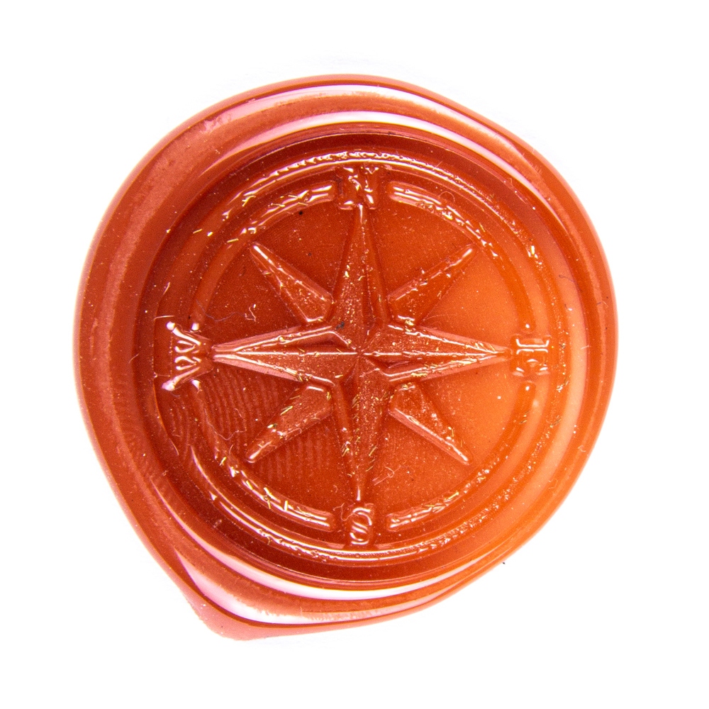 Hand wax stamp (seal) – Compass / Compass rose
