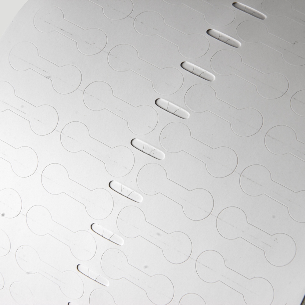 Vinyl sticker to seal medicine vials and containers 22 x 8 mm