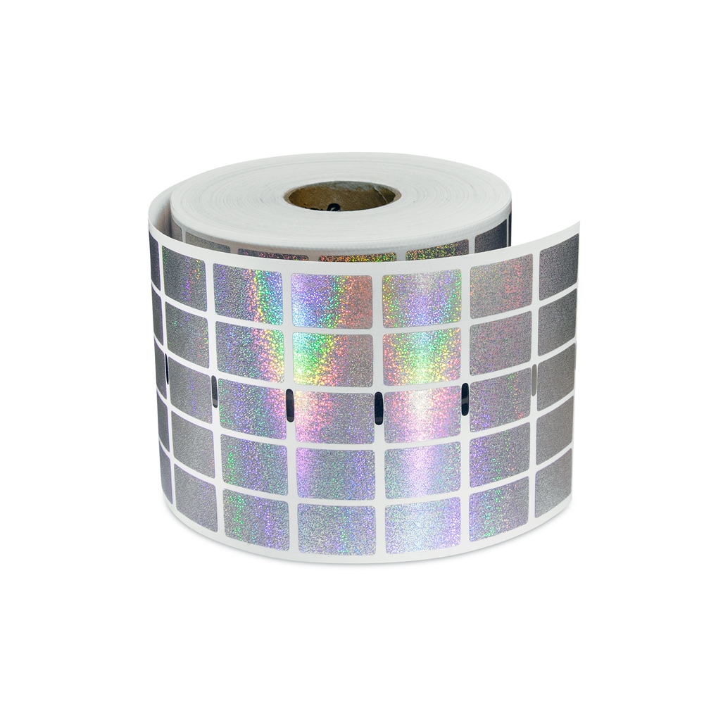 Non-residual master holographic rectangular labels