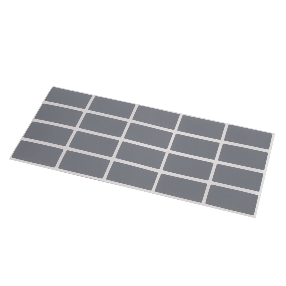 Rectangular scratch sticker, matte grey, 42 mm x 23 mm