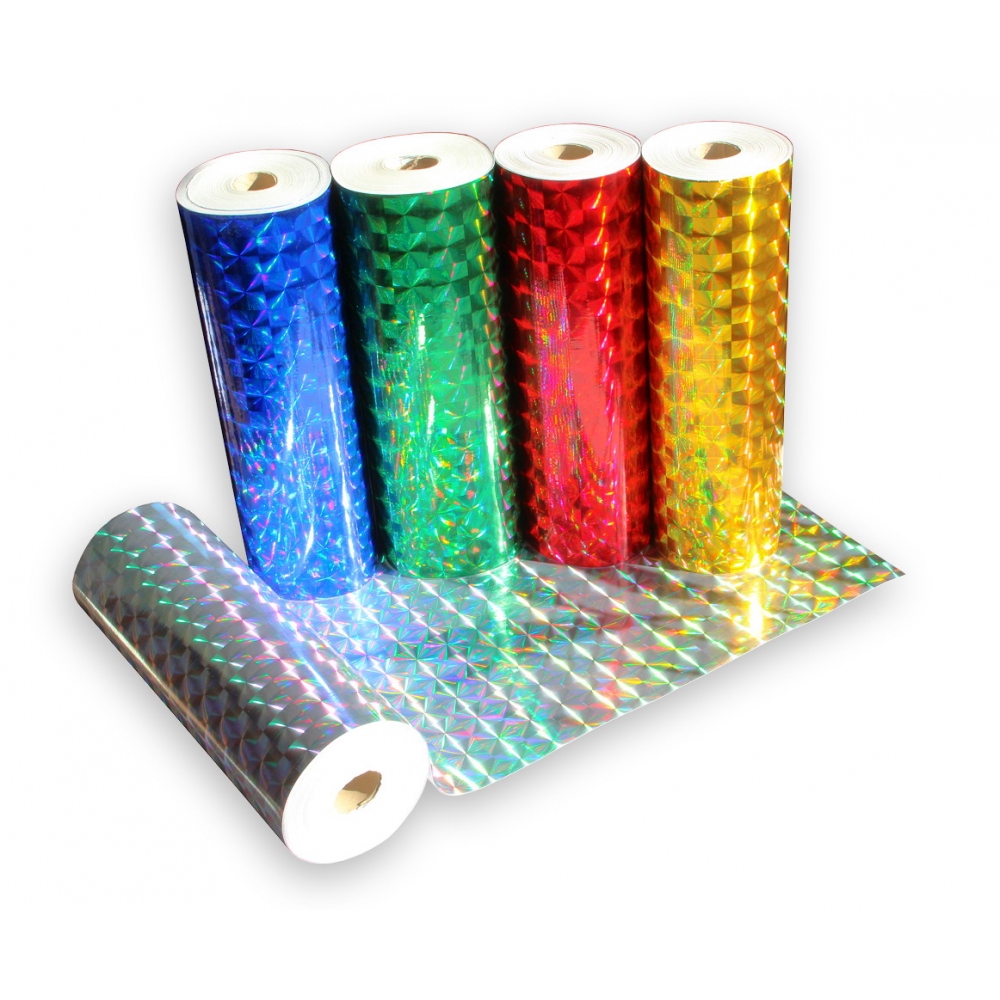 Universal holographic adhesive foil on meters - squares violet