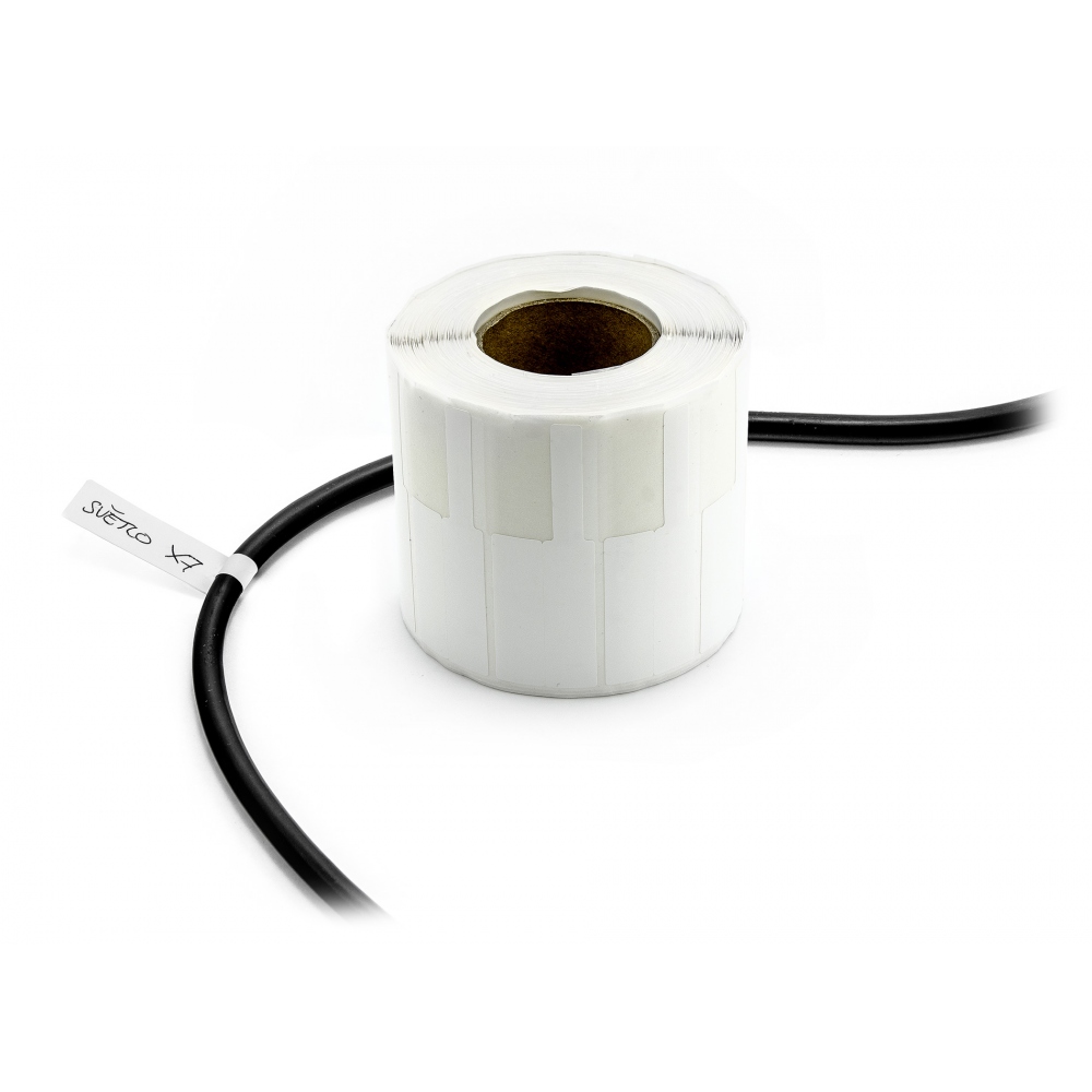 Labels for labelling and description of conductors and cables white