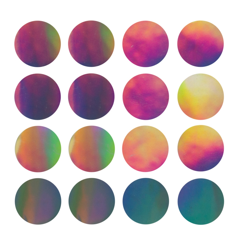 Silver hologram security VOID sticker to print on, 10 mm