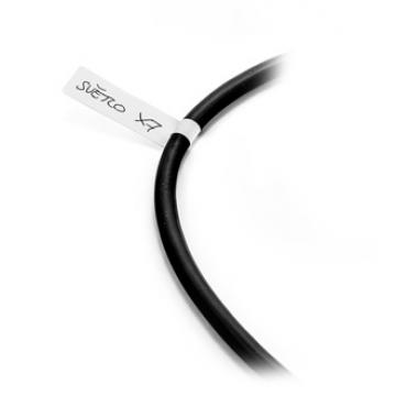 Labels for labelling and description of conductors and cables white