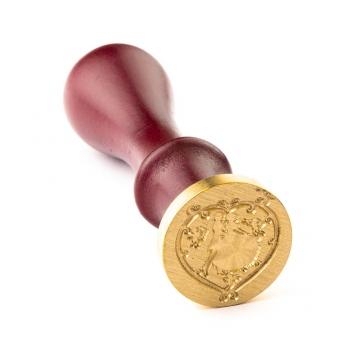 Hand wax stamp (seal) – Wedding motif - Newlyweds