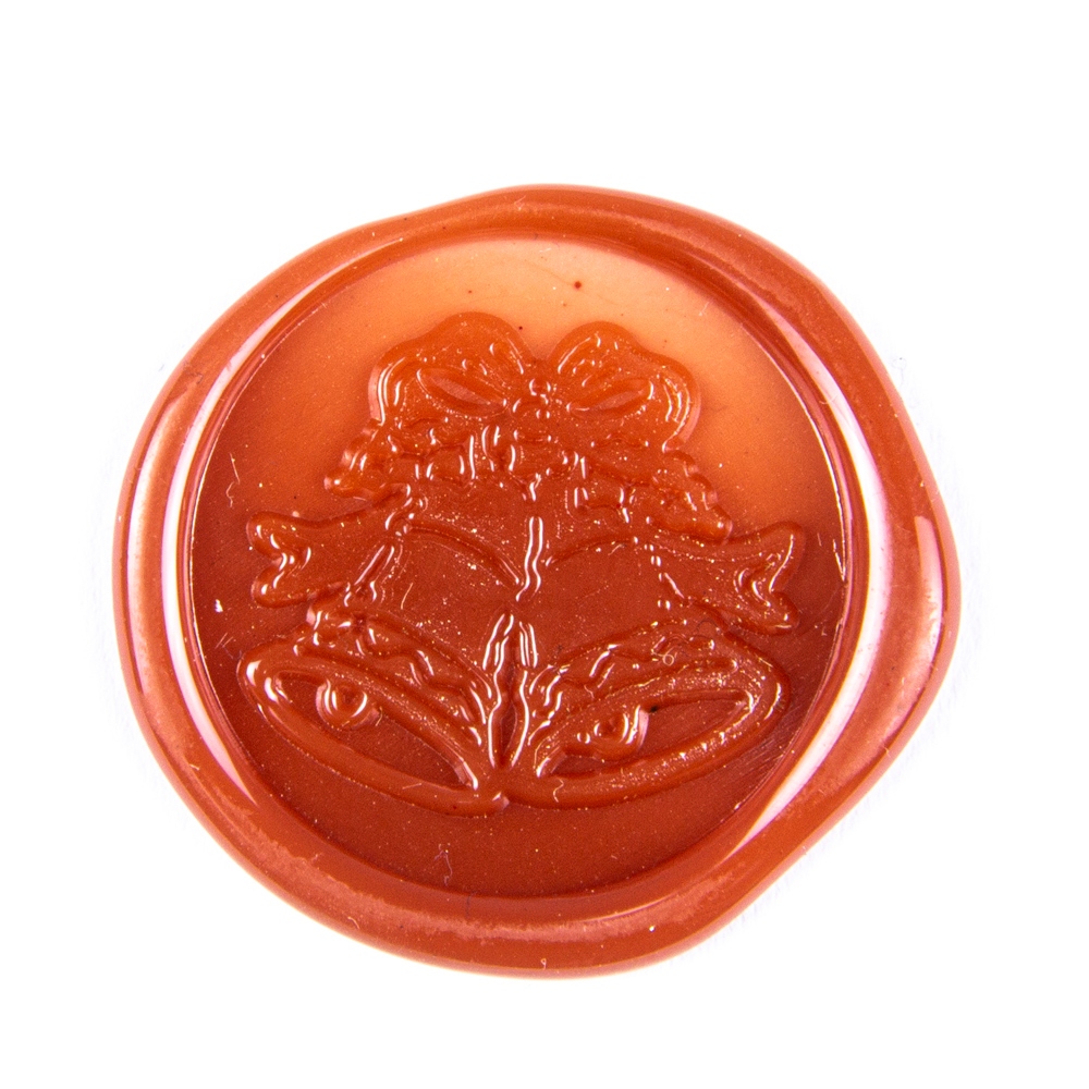 Hand wax stamp (seal) – Christmas motif – Bells