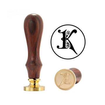 Hand wax stamp (seal) – Decorative letter K