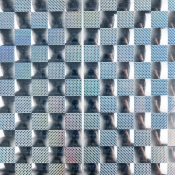 Universal hologram self-adhesive foil, bulk, design - square lenses