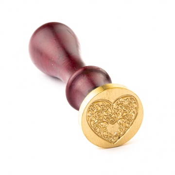 Hand wax stamp (seal) – Wedding motif – Heart