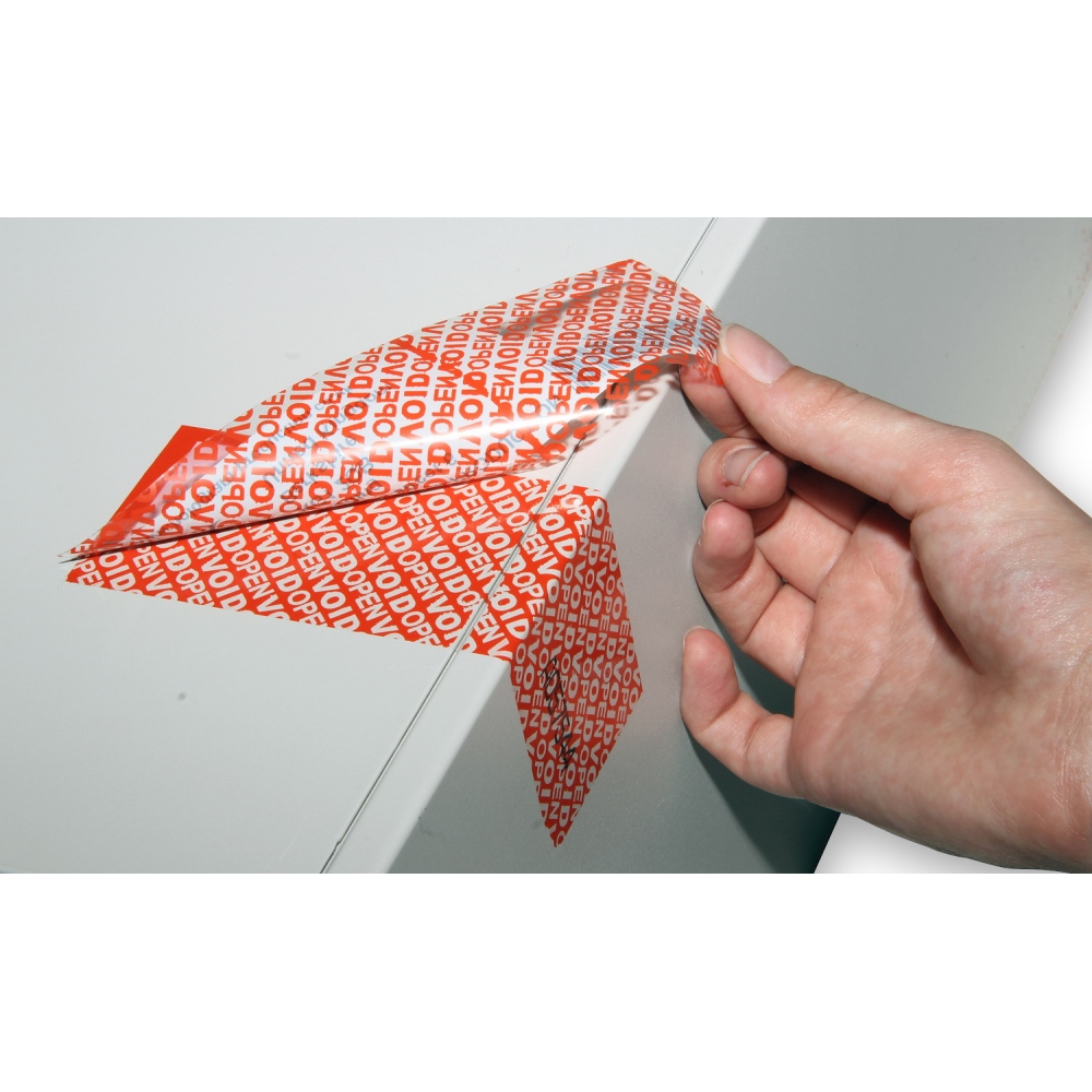 Two-layered tamper evident KTL labels numbering to a depth