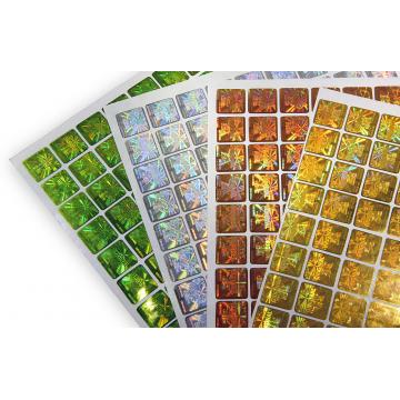 Holographic sticker Original 15x15mm green