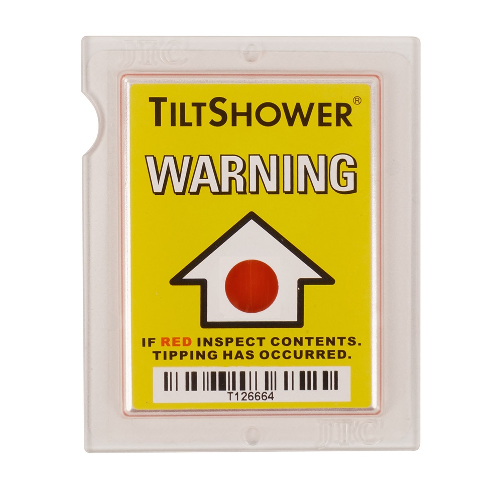 Self-adhesive bale tilt indicator