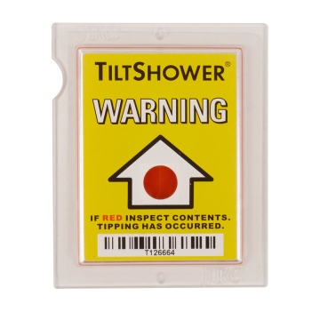 Self-adhesive bale tilt indicator