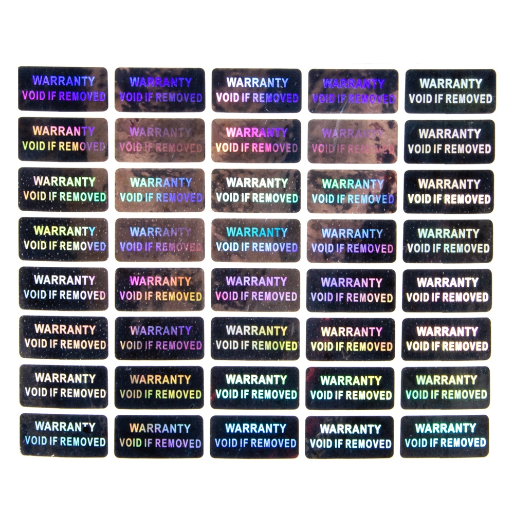 Hologram WARRANTY VOID seal 20 x 10 mm