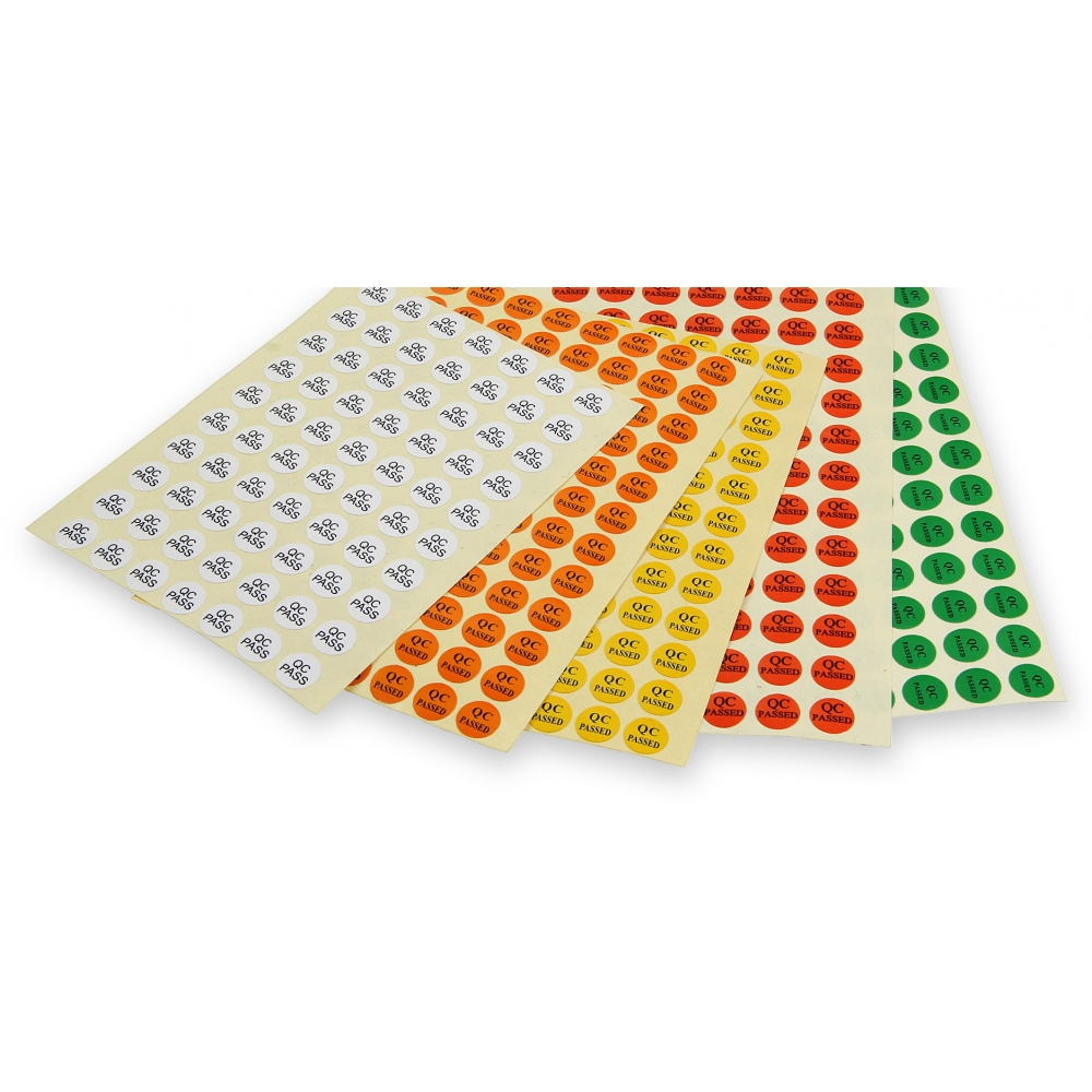 QC Passed PVC circular self-adhesive label 10mm white