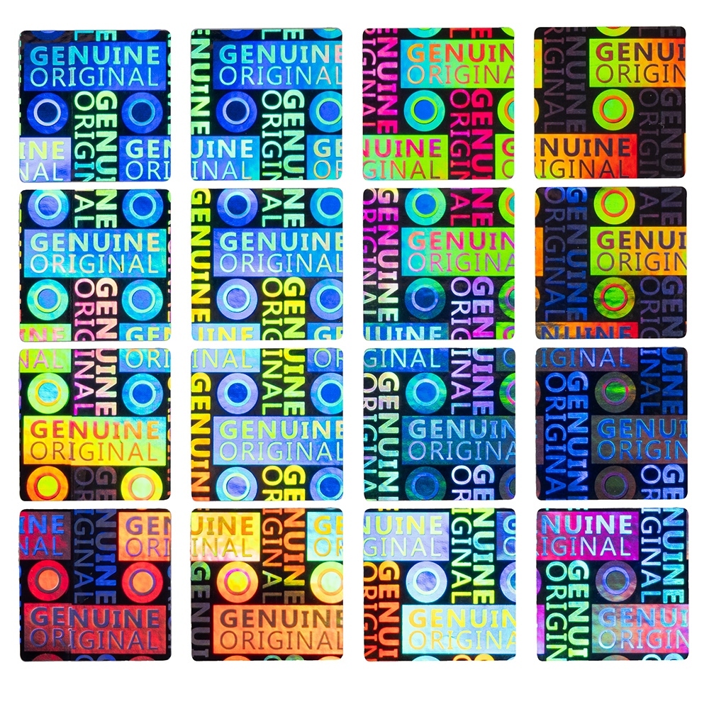 Double layer square holographic residual VOID seal Original 23x23mm