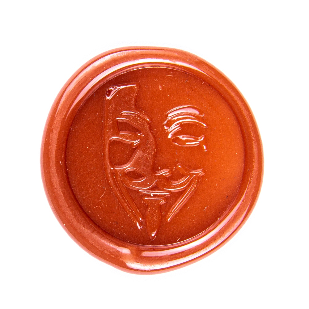 Hand wax stamp (seal) – Anonymous Mask
