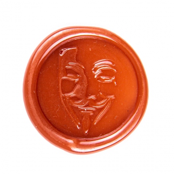 Hand wax stamp (seal) – Anonymous Mask