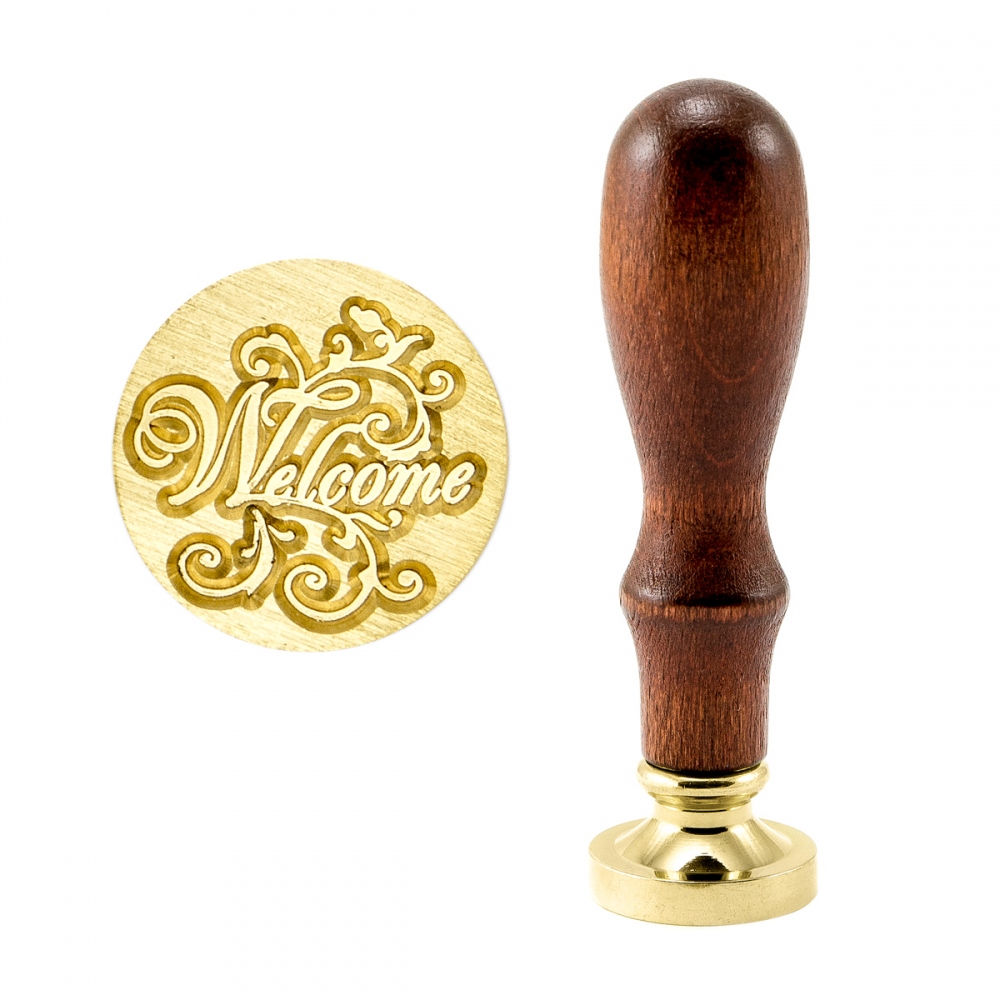 Brass wax stamp - Welcome