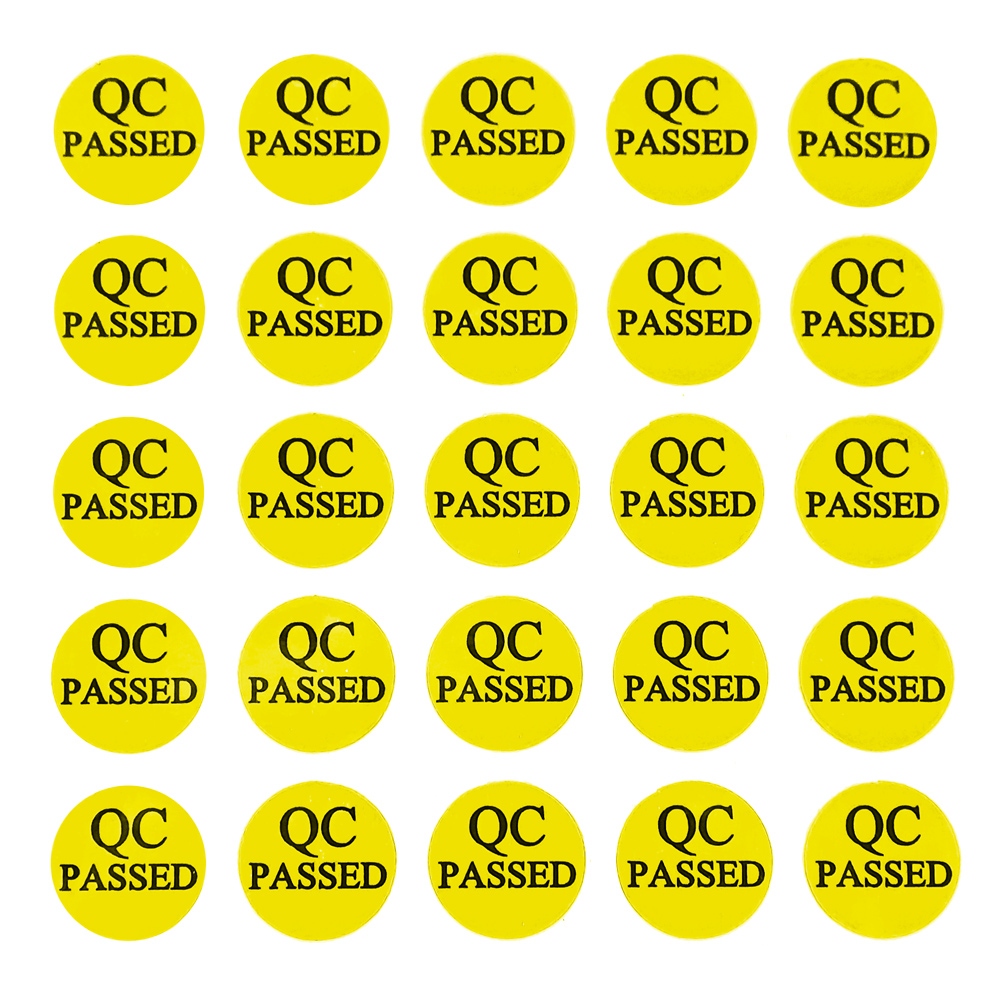 QC Passed PVC circular self-adhesive label 10mm yellow