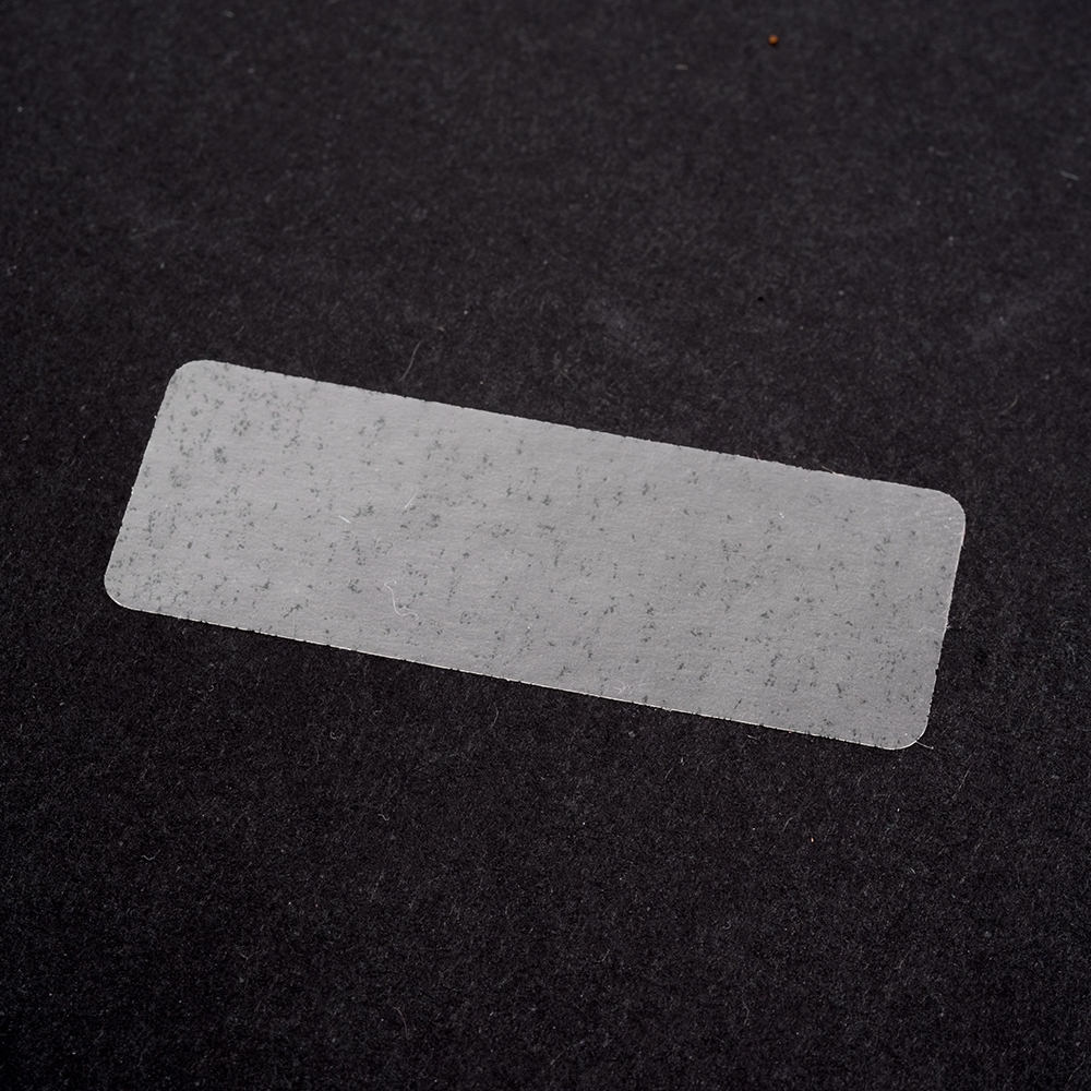 Transparent sealing film with a hidden hologram labels 45x17 mm
