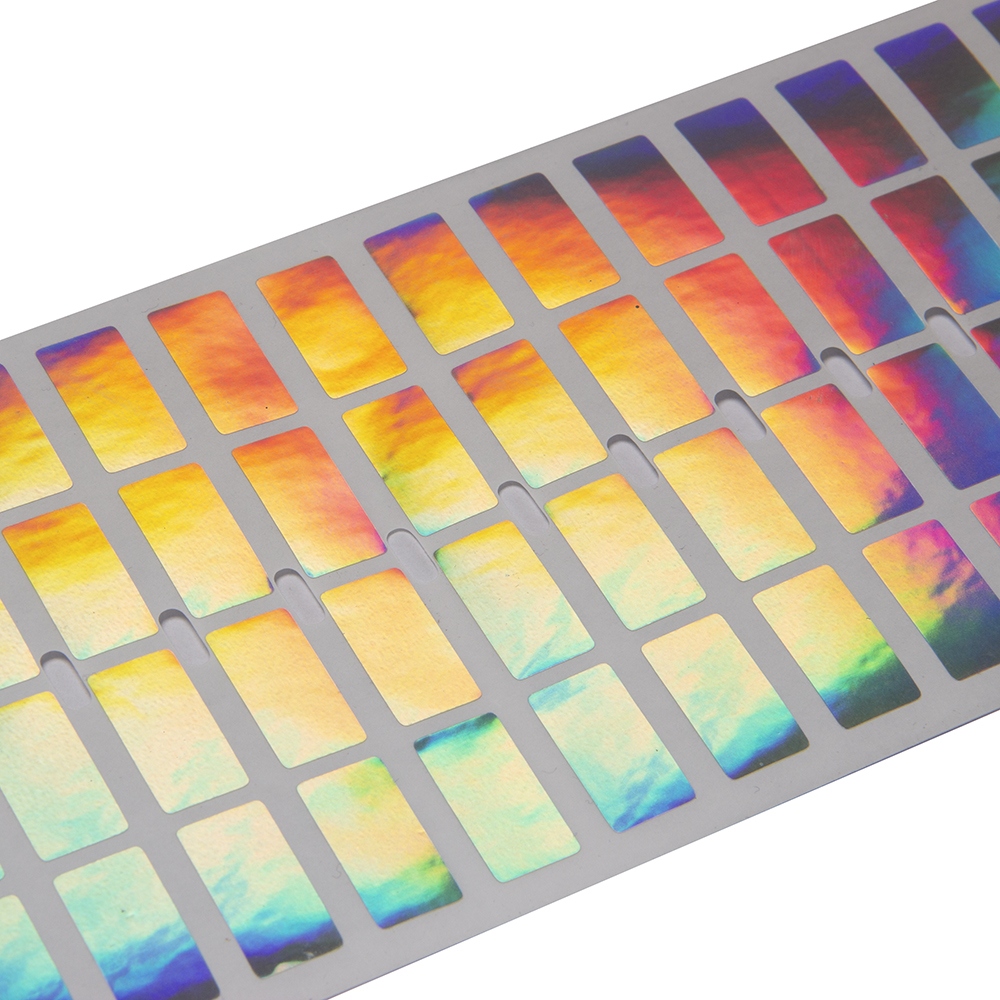 Silver hologram security VOID label, printing optional, 20 x 10 mm