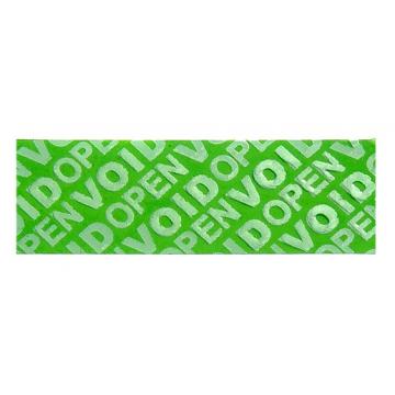 Non-residual tamper evident VOID OPEN adhesive tape 20mmx50m, green