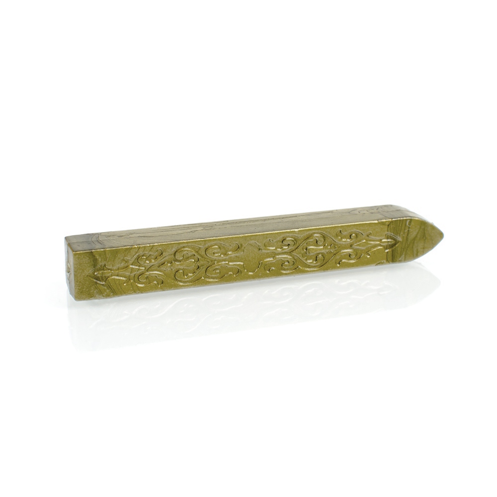 Sealing wax to the seal stamp type 17 - green-yellow metallic