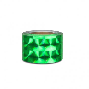 Hologram self-adhesive tape 100 mm, motive squares green
