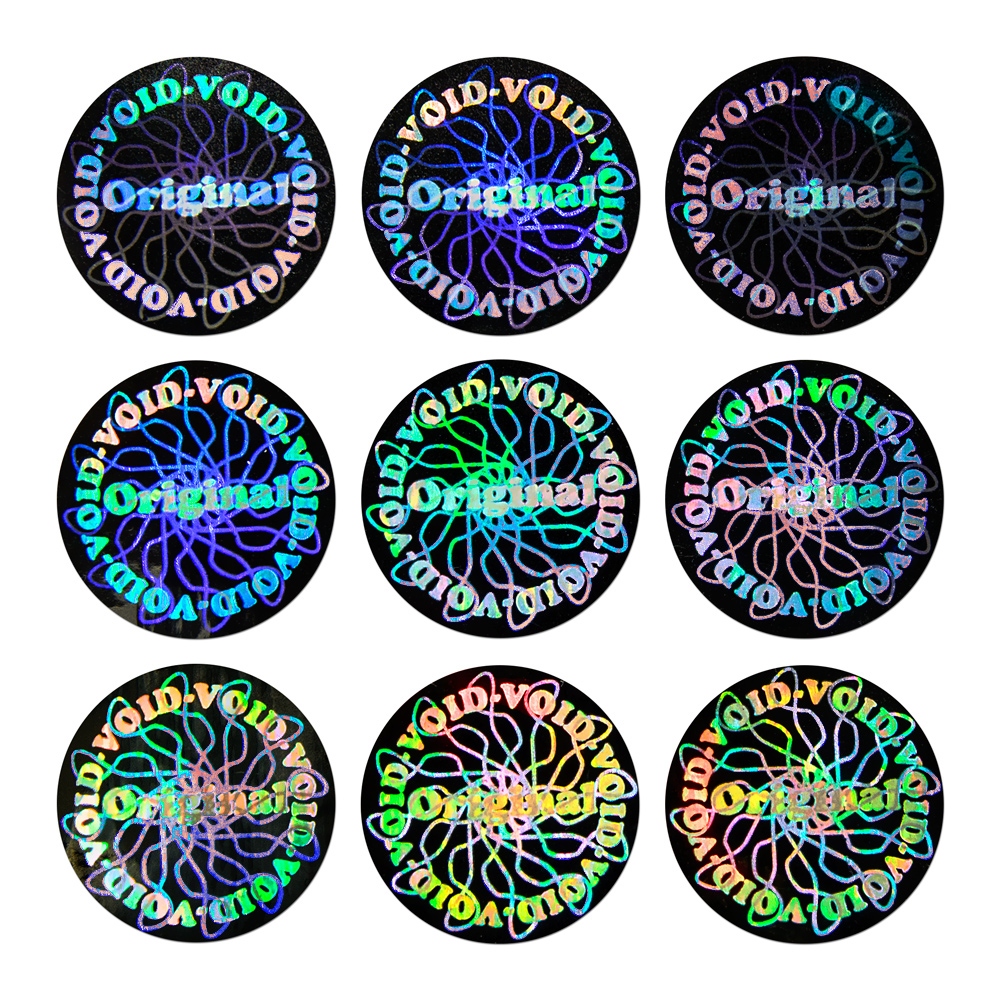 Two layered circular holographic seal with the title „Original“